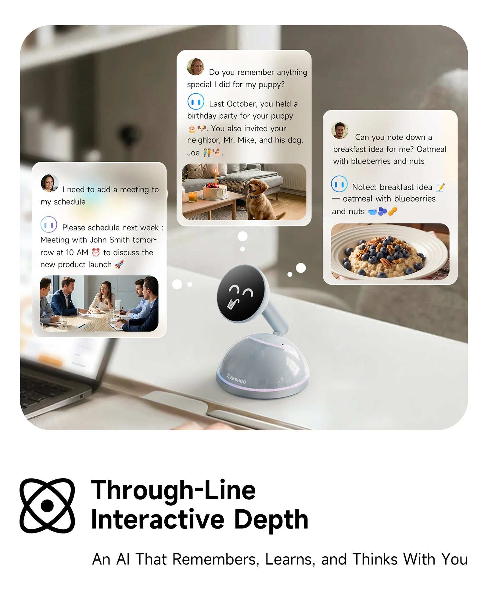 Pre-order the ZEEHOO AIPAL DOCK Real-Time Ai Voice Productivity Companion